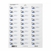 Elegante kerstgeschenkdoos met blauw lint etiket (Full Sheet)
