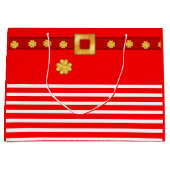 Elegante kerstgestreepte cadeautas (Voorkant)