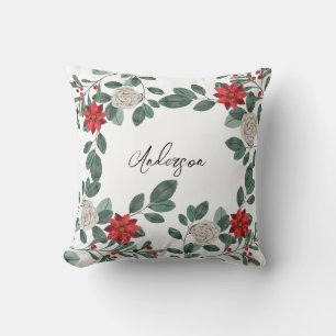 Elegante Kerstgroen Bessen Kussen
