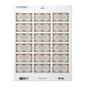 Elegante Kerstgroen Border Vakantieadres Etiket (Full Sheet)