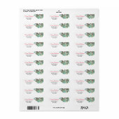 Elegante Kerstgroen Etiket (Full Sheet)