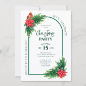 Elegante Kerstgroen Kerstfeest Kaart (Voorkant)
