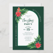 Elegante Kerstgroen Kerstfeest Kaart (Voorkant)