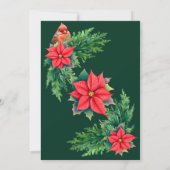 Elegante Kerstgroen Kerstfeest Kaart (Achterkant)