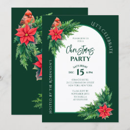 Elegante Kerstgroen Kerstfeest Kaart