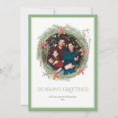 Elegante kerstgroet 4 foto kerstkaart (Voorkant)