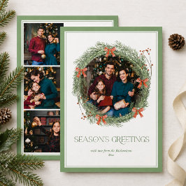 Elegante kerstgroet 4 foto kerstkaart