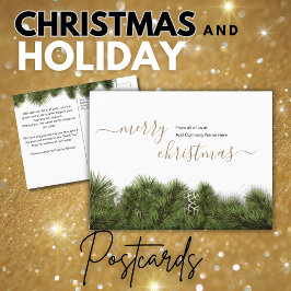 Elegante kerstgroet aan klanten briefkaart