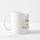 Elegante kerstgroet lettertype mok (Links)
