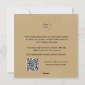Elegante kerstgroet logo & QR-code voor bedrijven  Feestdagenkaart (Achterkant)