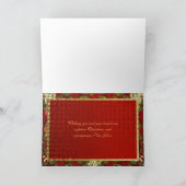 Elegante kerstgroet traditionele kerstmis feestdagen kaart (Binnen)