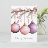 Elegante Kerstgroet Vakantie Kaart (Staand voorkant)