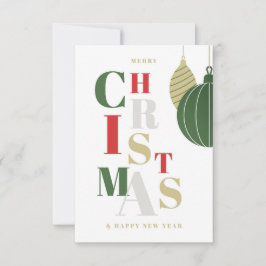 Elegante kerstgroeten. kaart