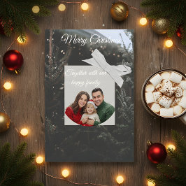 Elegante kerstgroetkaart met eigen foto kaart
