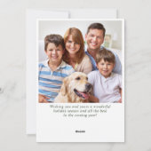 Elegante Kerstherten Poinsettia Afbeeldingen Feestdagenkaart (Achterkant)