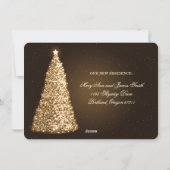 Elegante Kersthuwelijk Onthechting Goud Feestdagenkaart (Achterkant)