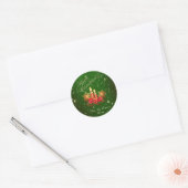 Elegante kerstkaarsen, Kogels, Snowflakes Ronde Sticker (Envelop)