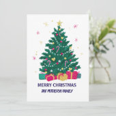 Elegante Kerstkaart (Staand voorkant)