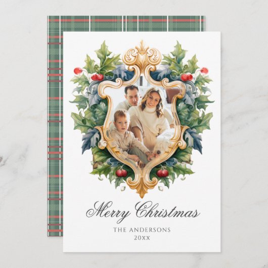 Elegante kerstkaart (Voorkant / Achterkant)