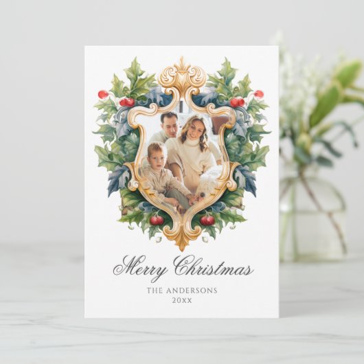 Elegante kerstkaart (Staand voorkant)