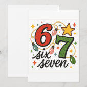 Elegante Kerstkaart 6 7 Kaart (Voorkant / Achterkant)