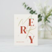 Elegante Kerstkaart Briefkaart (Staand voorkant)