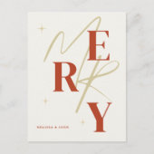 Elegante Kerstkaart Briefkaart (Voorkant)