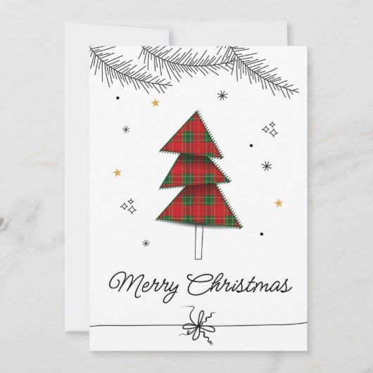 Elegante kerstkaart | Festieve feestgroet (Voorkant)