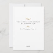 Elegante Kerstkaart Groen Goud (Achterkant)