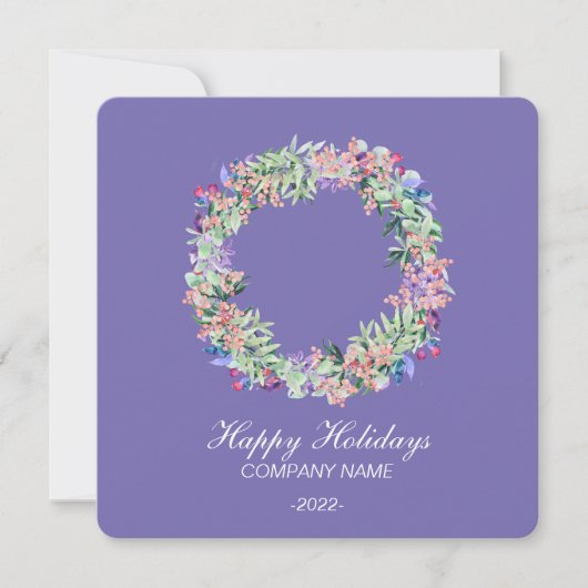 Elegante kerstkaart in watercolor (Voorkant)