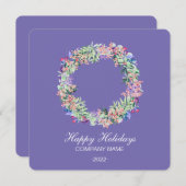 Elegante kerstkaart in watercolor (Voorkant / Achterkant)