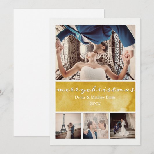 Elegante kerstkaart kaart (Voorkant / Achterkant)