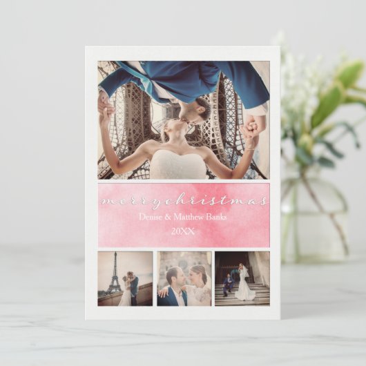 Elegante kerstkaart kaart (Staand voorkant)