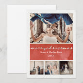 Elegante kerstkaart kaart (Voorkant / Achterkant)