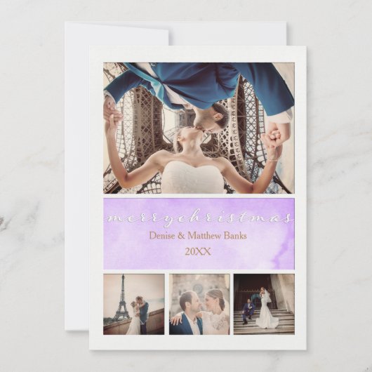 Elegante kerstkaart kaart (Voorkant)