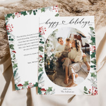 Elegante kerstkaart met aangepaste boodschap