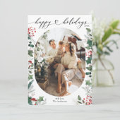 Elegante kerstkaart met aangepaste boodschap  (Staand voorkant)