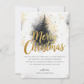 Elegante kerstkaart met boomscript zonder foto kaart (Voorkant)