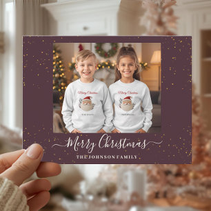 Elegante Kerstkaart met enkele foto Feestdagenkaart