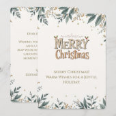Elegante Kerstkaart met Festieve Foliage. Kaart (Voorkant / Achterkant)