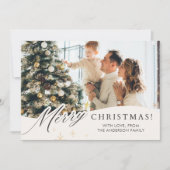 Elegante kerstkaart met foto kaart (Voorkant)