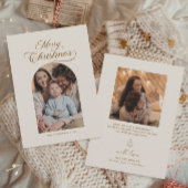 Elegante kerstkaart met foto kaart