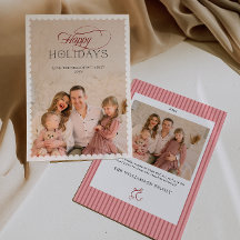 Elegante kerstkaart met geschulpte rand