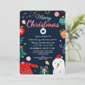 Elegante kerstkaart met kerstwensen kaart (Staand voorkant)