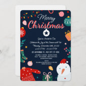 Elegante kerstkaart met kerstwensen kaart (Voorkant / Achterkant)