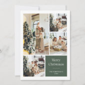 Elegante kerstkaart met meerdere foto's voor het g kaart (Voorkant)