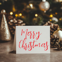 Elegante Kerstkaart met Vouw