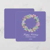 Elegante kerstkaart met waterverf (Voorkant / Achterkant)