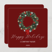 Elegante Kerstkaart met Waterverf (Voorkant / Achterkant)