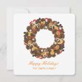 Elegante kerstkaart met waterverf (Voorkant)